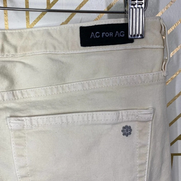 Alexa Chung for AG Adriano Goldschmied Skinny Jeans Denim Beige Cream Size 31 - Picture 8 of 12